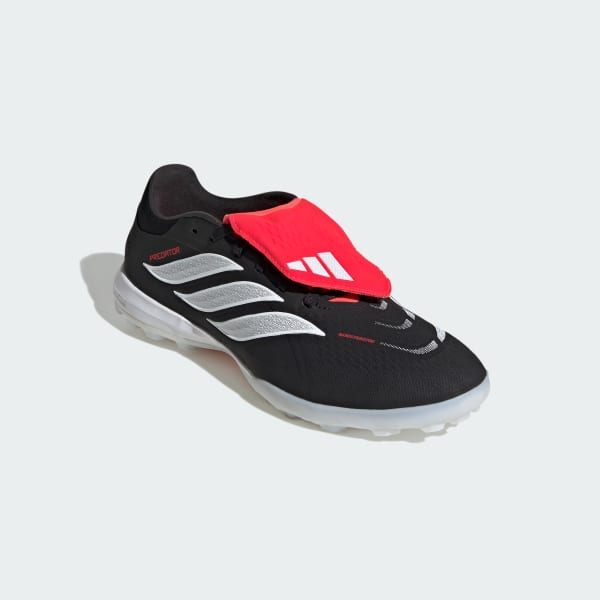 Black PREDATOR PRO Fold-Over Tongue Turf Soccer Shoes