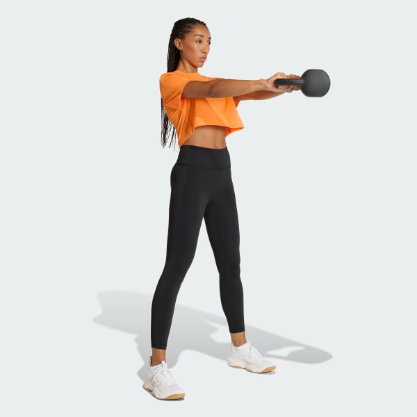 Orange Train Essentials Boxy Workout Tee