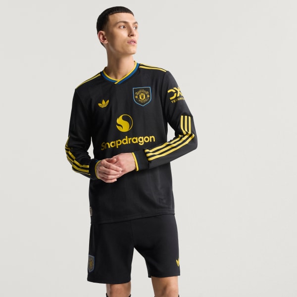 Black Manchester United 25/26 Long Sleeve Third Authentic Jersey