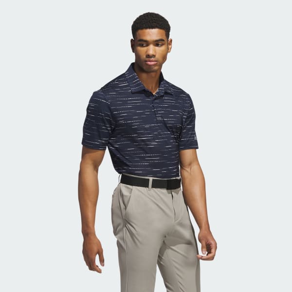 Blue Ultimate365 Mesh Glimmer Print Polo Shirt