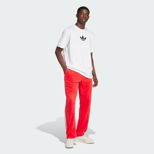 Red SST Adicolor Velour Track Pants
