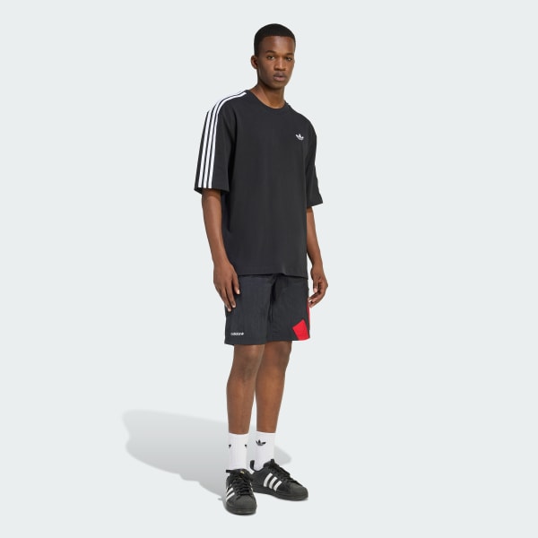 Black ADICOLOR 3-STRIPES OVERSIZED TEE