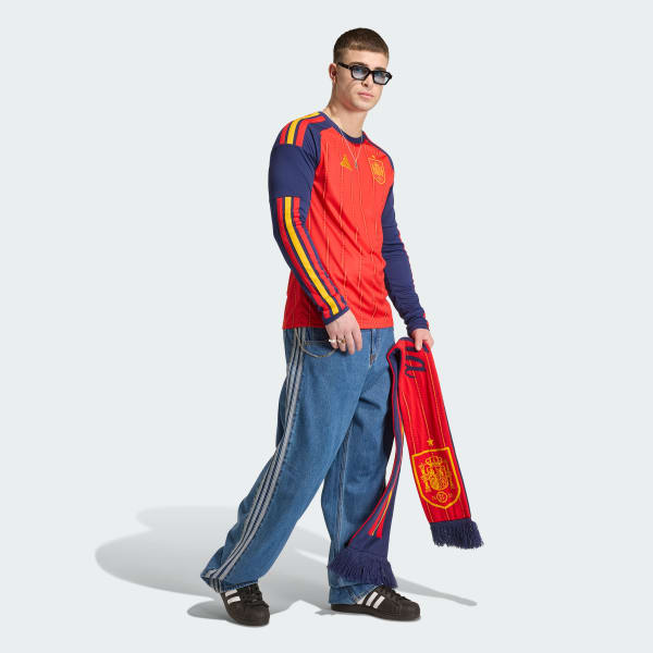 Red Spain 26 Home Long Sleeve Jersey