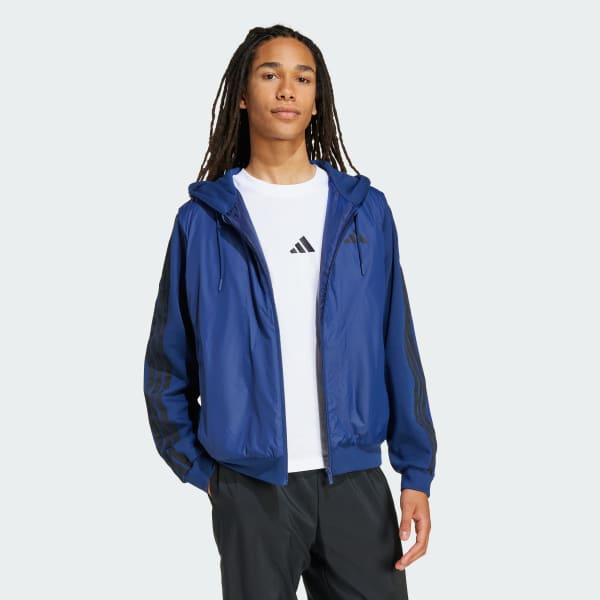 Blue Essentials CLIMAWARM 3-Stripes Insulated Hooded Hybrid Jacket