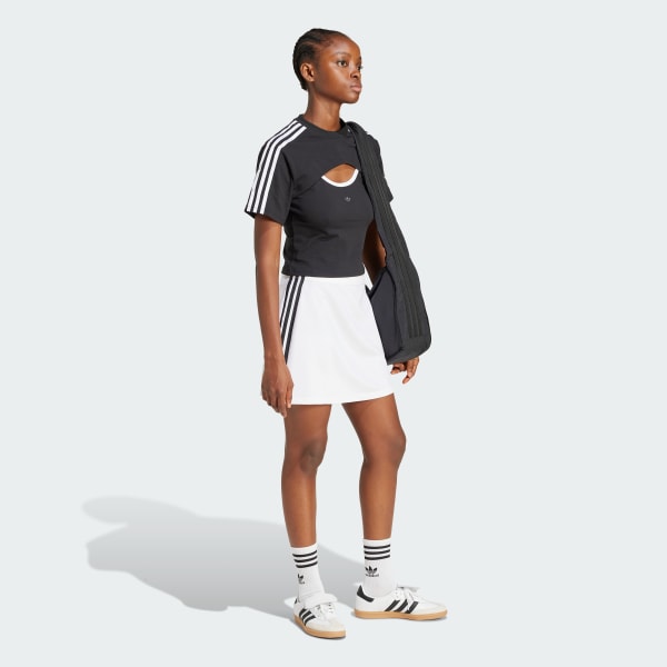 White Adicolor 3-Stripes Mini Skirt