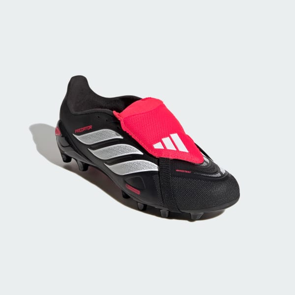 Black PREDATOR LEAGUE Fold-Over Tongue Artificial Ground Soccer Boots Kids