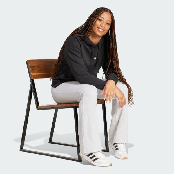 Black Essentials Small Logo French Terry Hoodie
