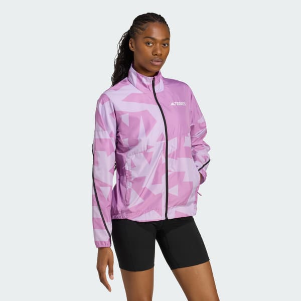 Purple Terrex Multi Printed Wind Jacket