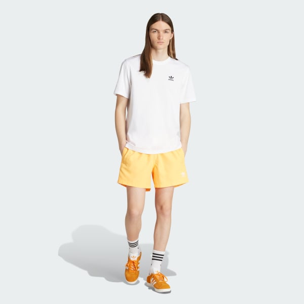 Orange Adicolor 3-Stripes 5-Inch Swim Shorts