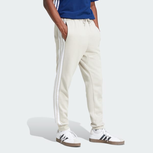 Beige Essentials 3-Stripes Fleece Pants