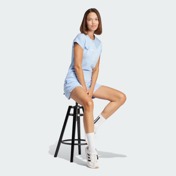 Blue Essentials Linear Cotton Tee