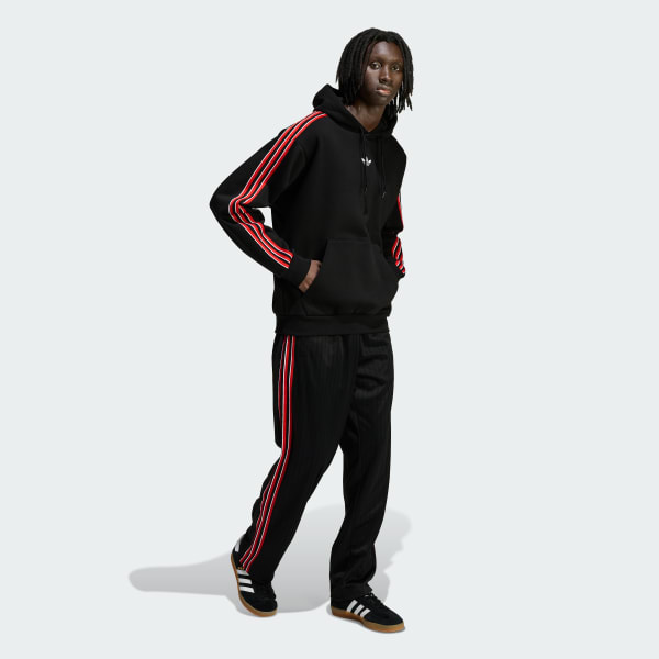 Black TIPPED STRIPES HOODIE