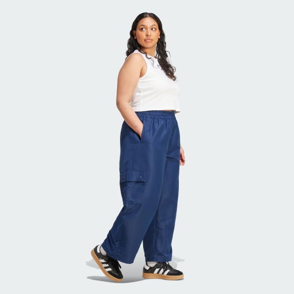 Blue Essentials Woven Cargo Pants (Plus Size)