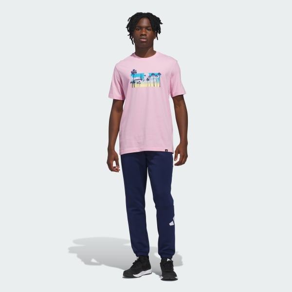 Pink Summer Sunset Graphic T-Shirt