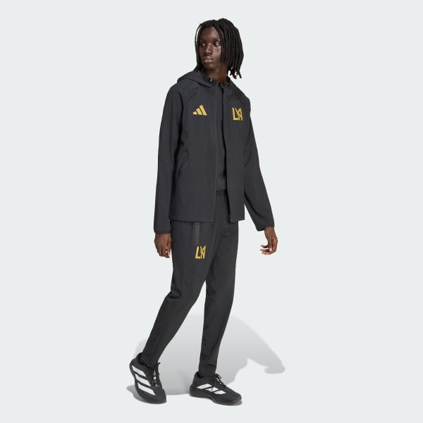 Black Los Angeles soccer Club Tiro Travel Full Zip Windbreaker