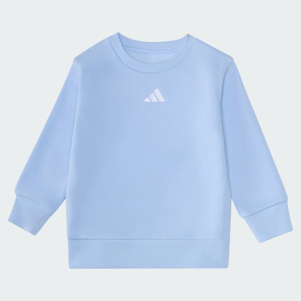 Blue Winterized 2-Piece Long Sleeve Fleece Pullover & Jogger Set