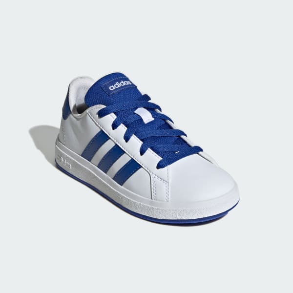 White Grand Court Lifestyle Tennis Lace-Up Shoes