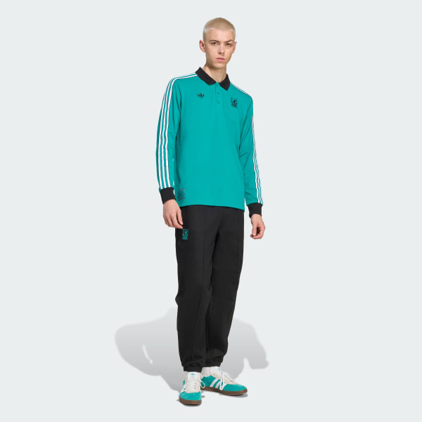 Green Liverpool FC Terrace Icons Long Sleeve Polo Shirt