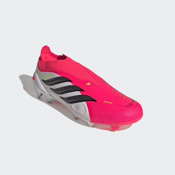 Red PREDATOR LEAGUE Laceless Firm Ground Soccer Cleats