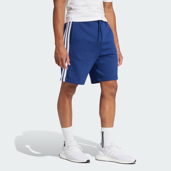 Blue Essentials 3-Stripes Fleece Shorts