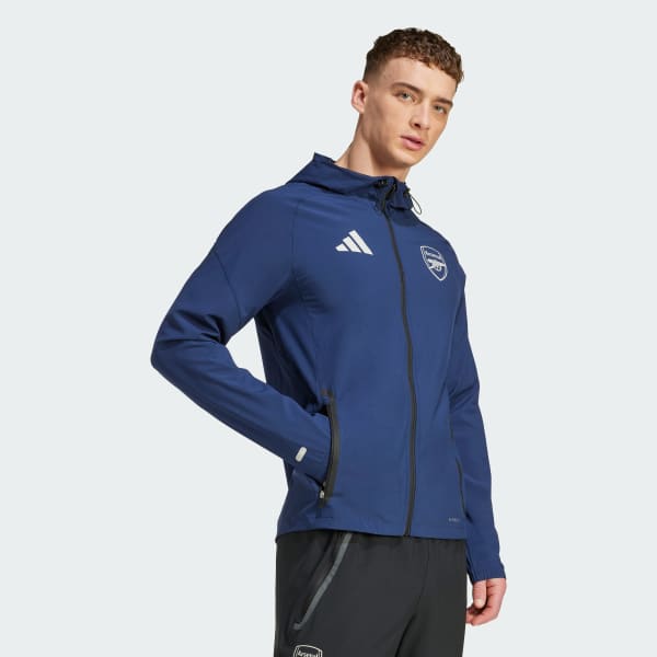 Blue Arsenal Tiro 25 Competition Vis Tech Travel Jacket