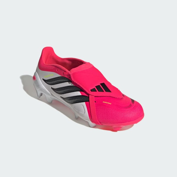 Red PREDATOR LEAGUE Fold-Over Tongue Firm Ground Soccer Cleats