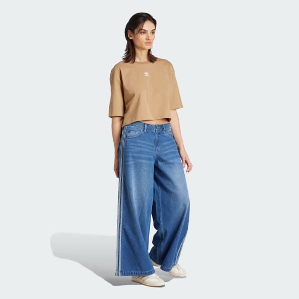Brown Essentials Crop Tee