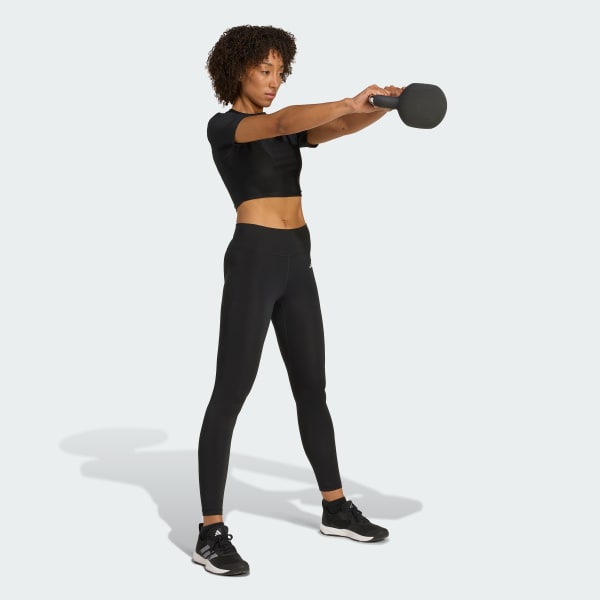 Black Workout Essentials Tee Shine