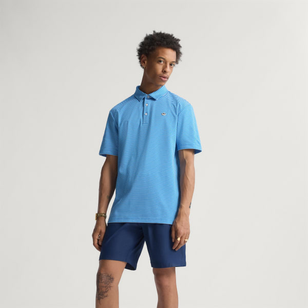 Blue Originals Stripe Pique Polo