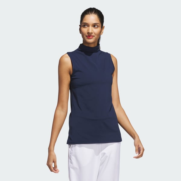 Blue Ultimate365 Sleeveless Mock Neck Top