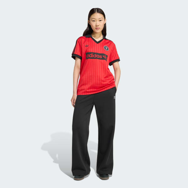 Red Graphic Soccer-Inspired Jersey