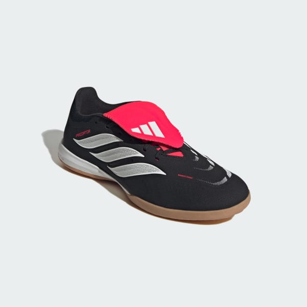 Black PREDATOR LEAGUE Fold-Over Tongue Indoor Soccer Shoes