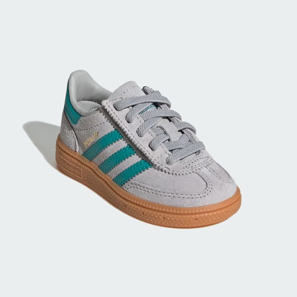 Grey Handball Spezial Comfort Closure Elastic Lace Shoes Kids