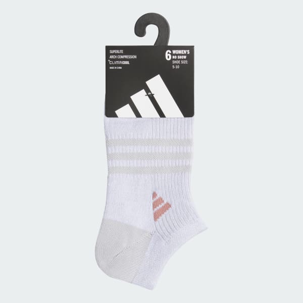 White Superlite 3.0 6-Pack No-Show Socks