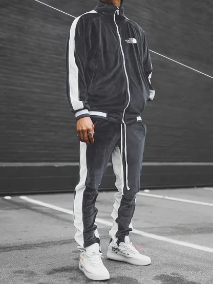 Survêtement 2 pièces THE NORTH FACE Sports 2024 – Ensemble décontracté à fermeture éclair complète avec veste à manches longues et pantalon de jogging