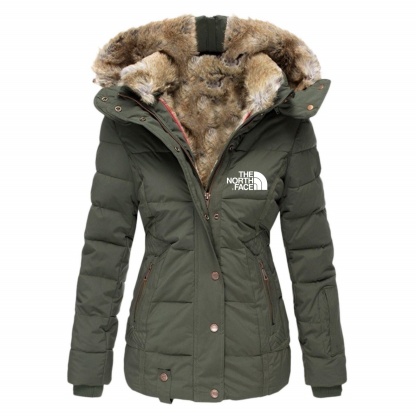 2024 THE NORthtTH FACE-Womens Coats Winter Zipper Hooded Faux Fur Inside Down Jackets