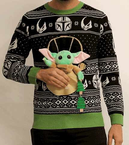 3D Baby Yoda Ugly Sweater