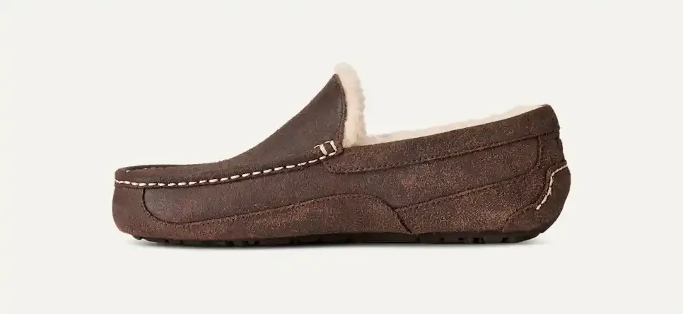 Men's Ascot Leather Distressed Slipper