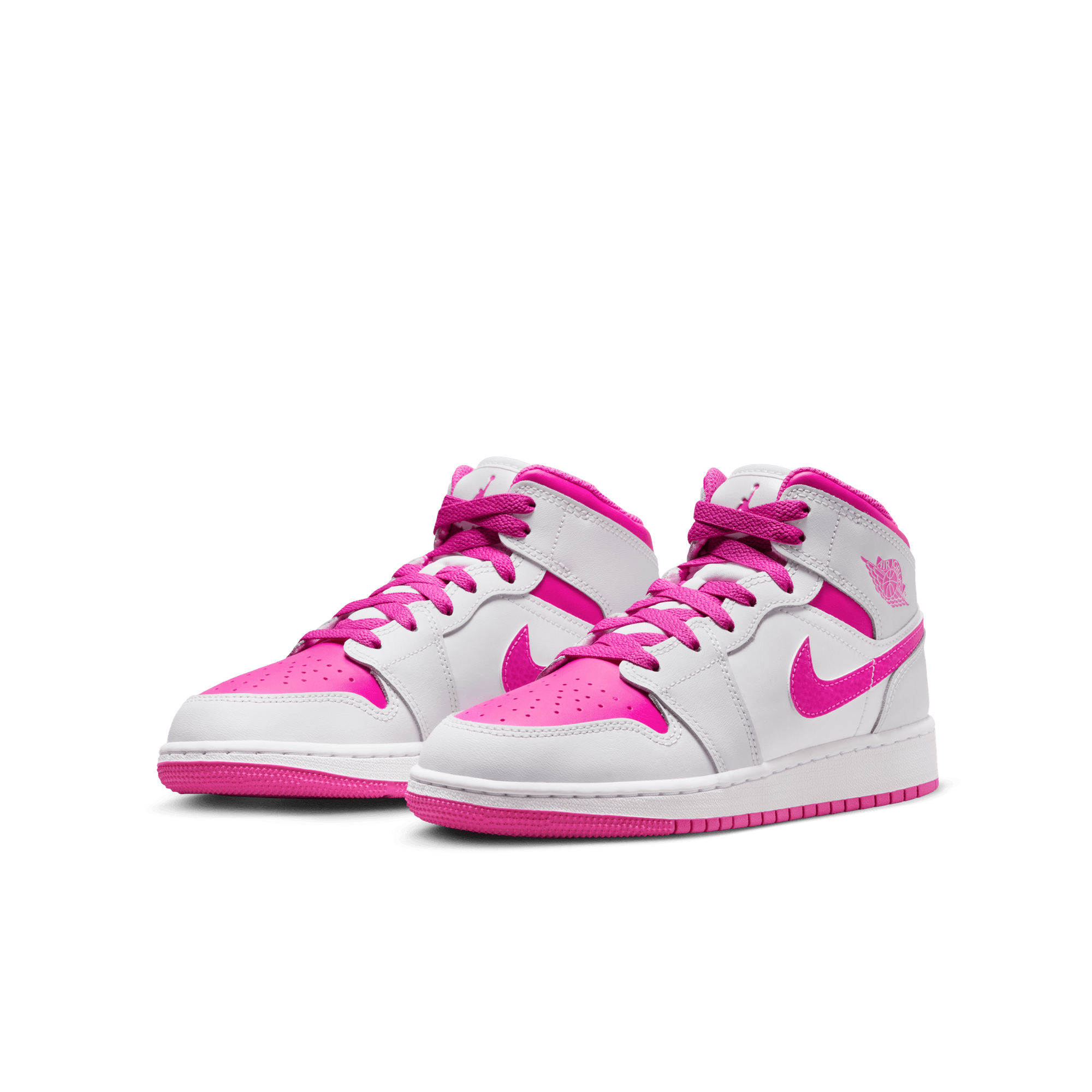 Big Kids' Air Jothtrdan 1 Mid "Fire Pink"