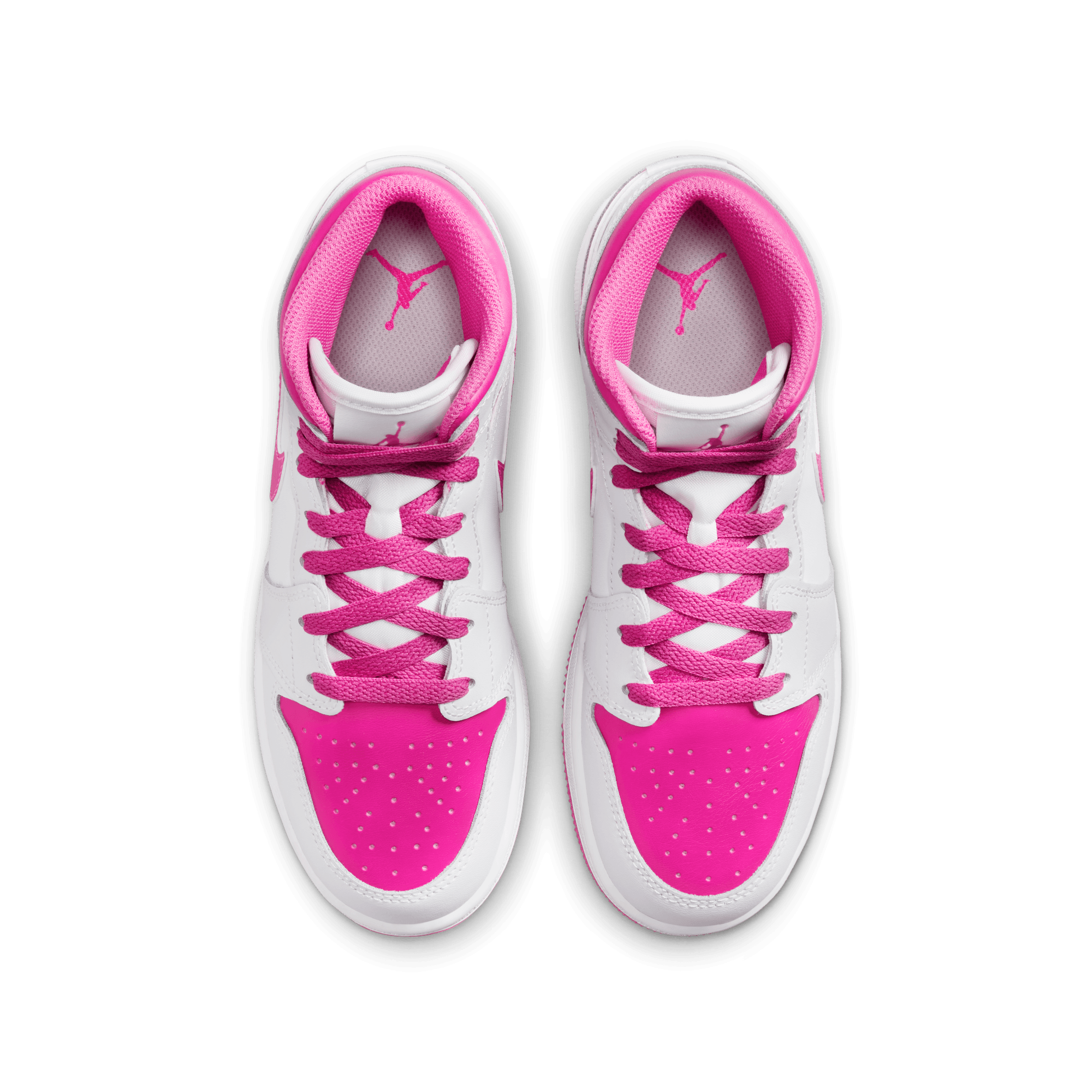 Big Kids' Air Jothtrdan 1 Mid "Fire Pink"