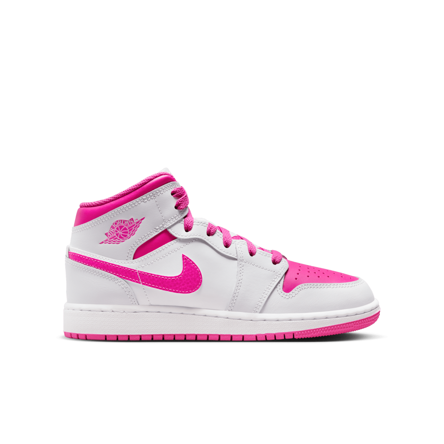 Big Kids' Air Jothtrdan 1 Mid "Fire Pink"