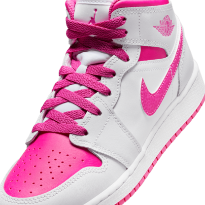 Big Kids' Air Jothtrdan 1 Mid "Fire Pink"