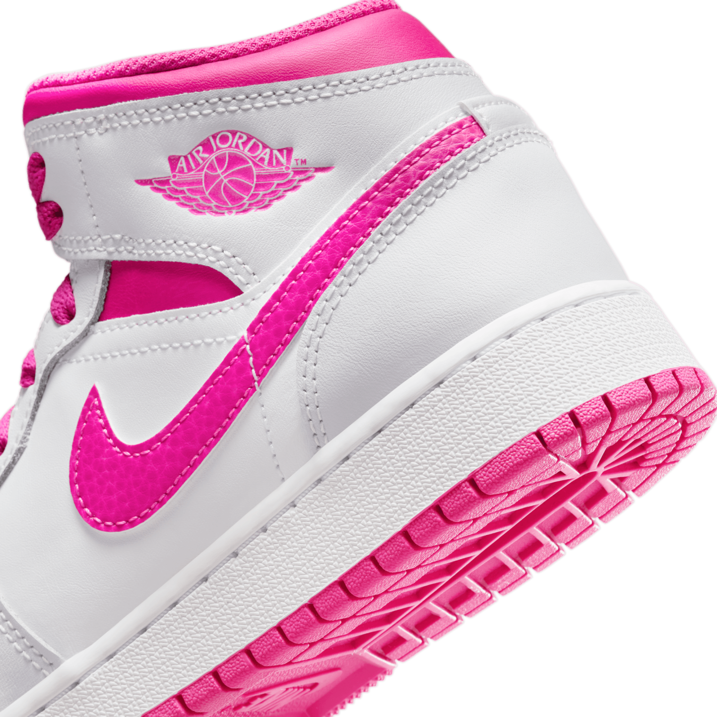 Big Kids' Air Jothtrdan 1 Mid "Fire Pink"