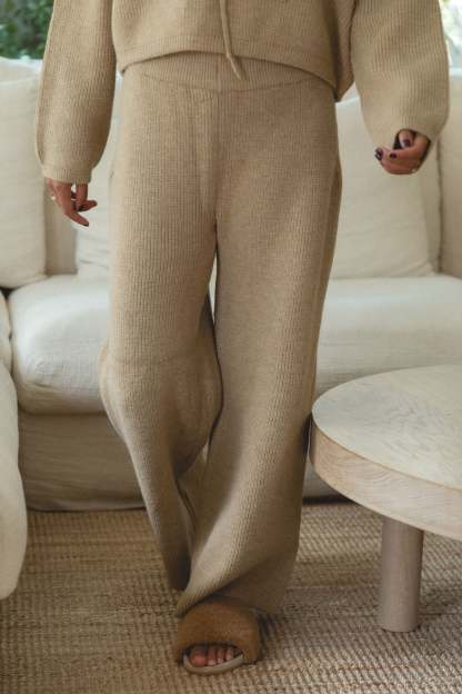 Autumn Wave Knit Sweater Pants