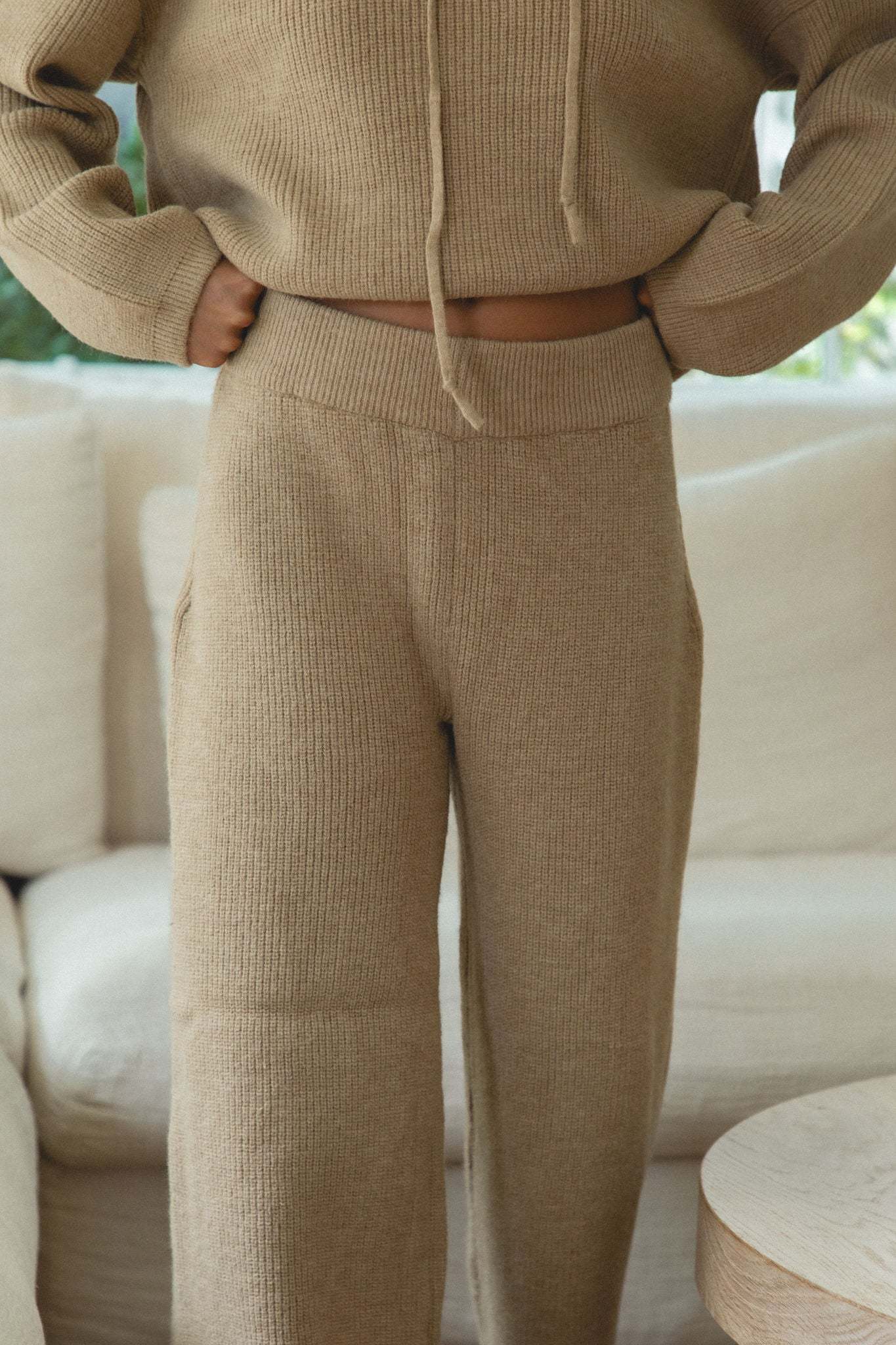 Autumn Wave Knit Sweater Pants