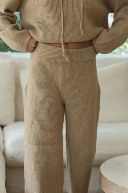 Autumn Wave Knit Sweater Pants