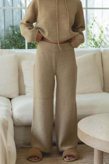 Autumn Wave Knit Sweater Pants