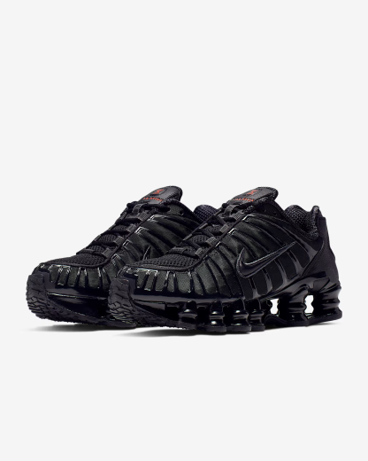 Nike Shox TL Black and Max Orange