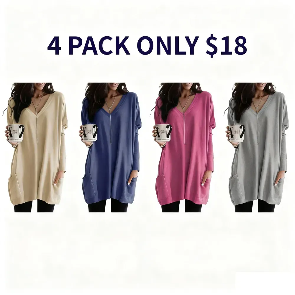 Fall Deals Up To 90% OFF-Womens Tunic Tops with Pockets