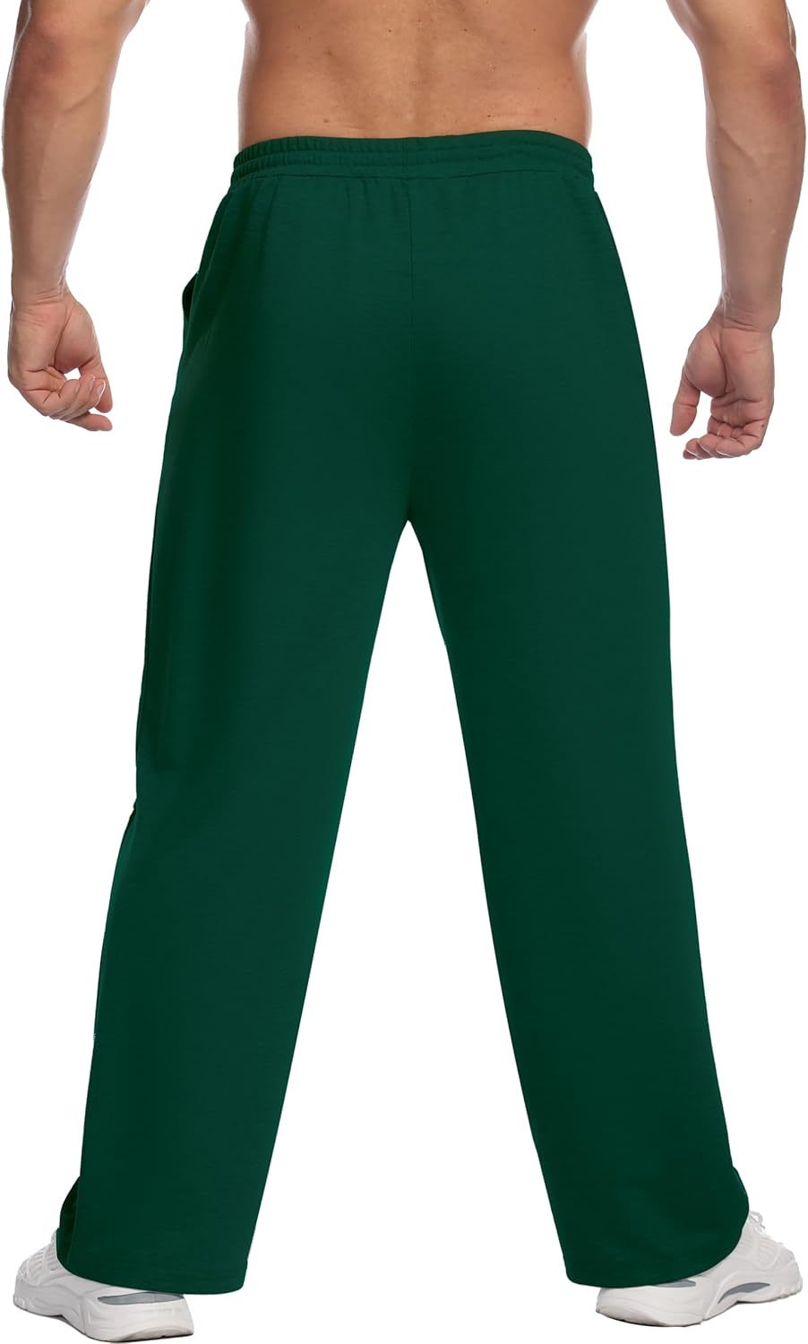 Deyeek Men's Lightweight Sweatpants Open Bottom Sweat Pants for Men Straight Leg Gym Sweatpants Lounge Pants with Pockets